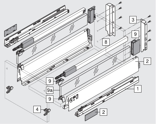 Blum Tandembox Antaro Blumotion 450 mm D