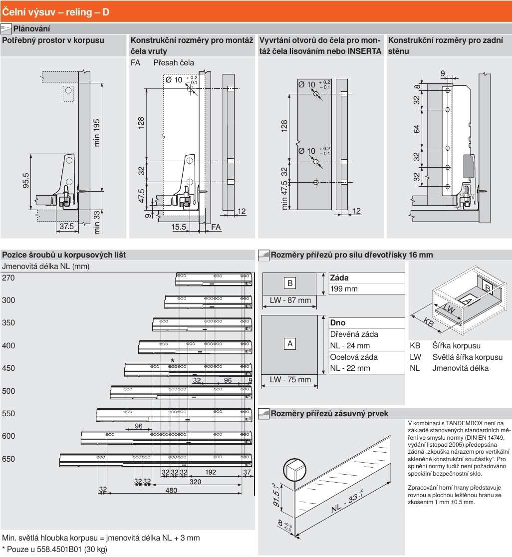 Blum Tandembox Antaro Blumotion 450 mm D
