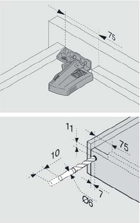 Blum Movento 650 mm TIP-ON BLUMOTION vč. spojek